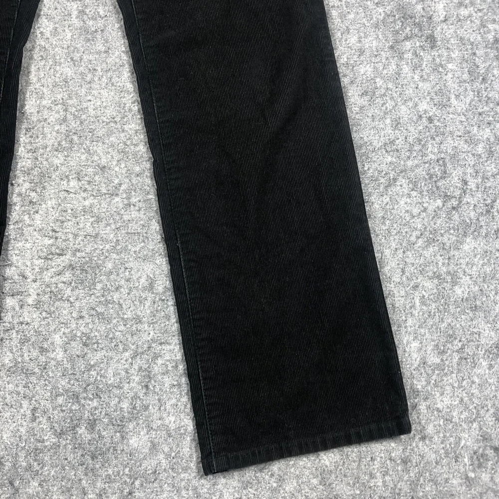 Lauren Jeans Co Corduroy Pants Womens 12 Black Straight Stretch Classic Casual